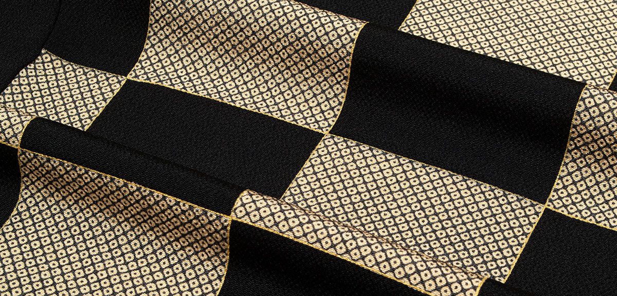 新品！美品！袋帯 悪い グレー ブラック ドット模様 