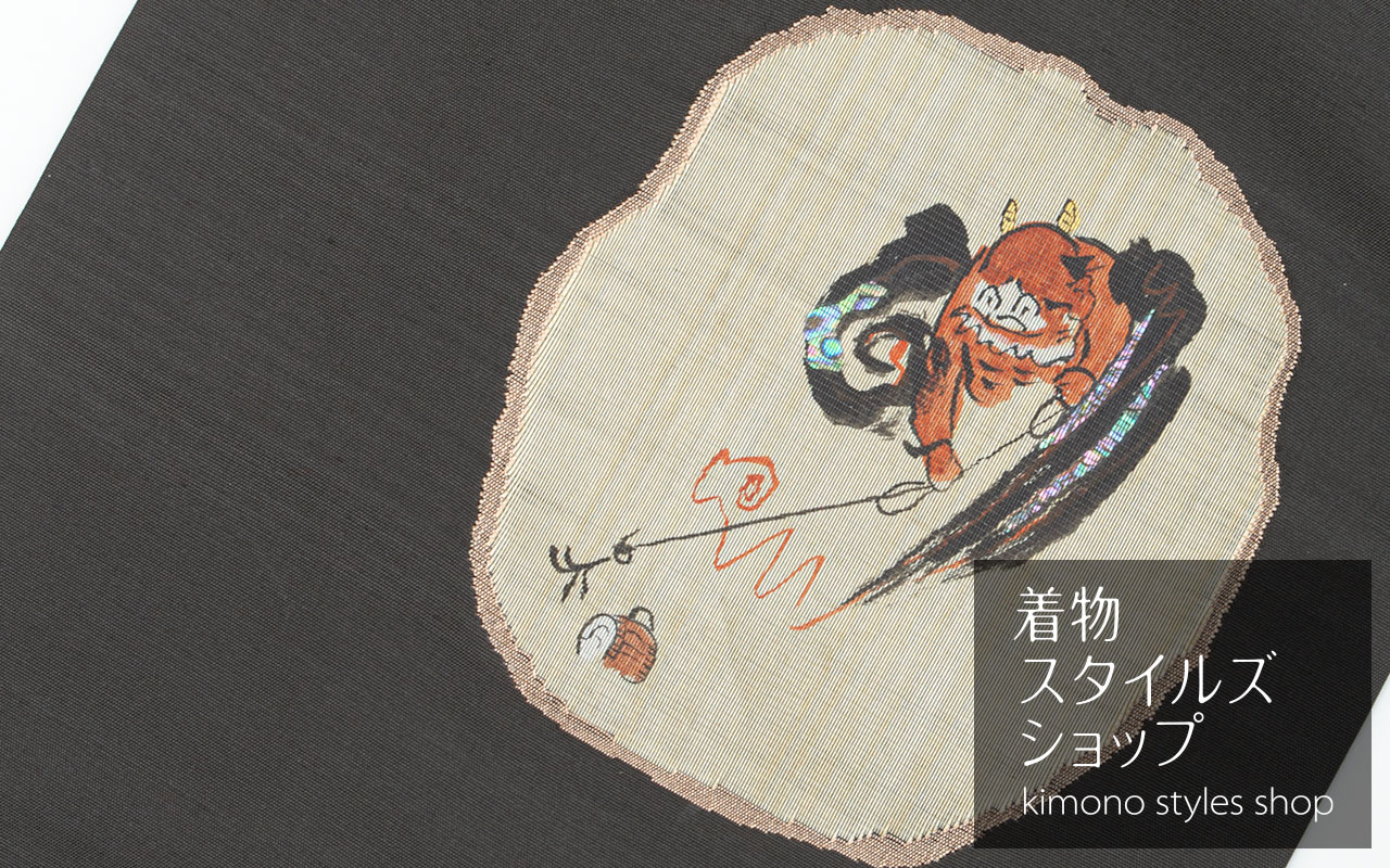 最終値下げしました。31日まで 、鮫小紋に雪輪、くるりの着物 単 Y1212◇美品 薄物『ブラック×雪輪』洗える夏着物 小紋 着物