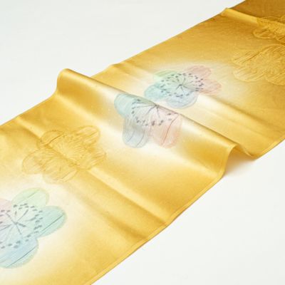 変わり絽　色無地　からし色　イエロー　流水　正絹　帯プレゼント☆ 変わり絽 色無地 からし色 イエロー 流水 正絹 帯プレゼント