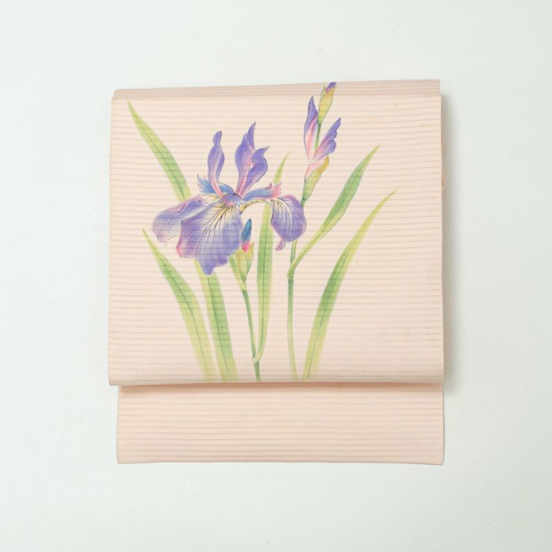 超熱 手描き友禅 夏着物 絽“夏嵐に虫食いの葉と心を躍らせる桜と