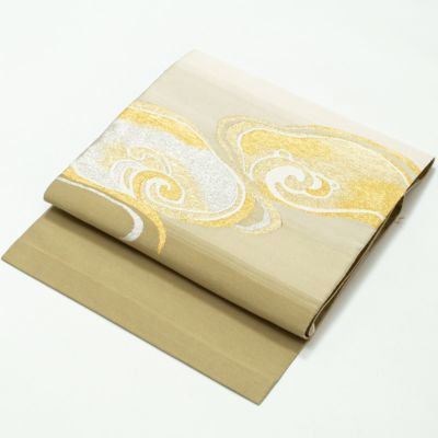 夏物　絽織り八寸名古帯（オフホワイト無地）長370　薄くキラリと綺麗目　正絹美品 新着商品 | 着物スタイルズショップ