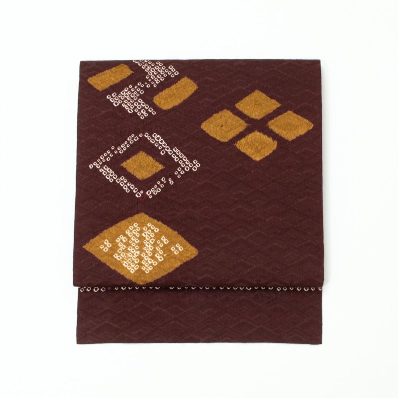【新品未使用品】絞り染め名古屋帯/y510 桜の花絞り染め生紬名古屋帯 山本由季作(i93280Pe) 特選きもの