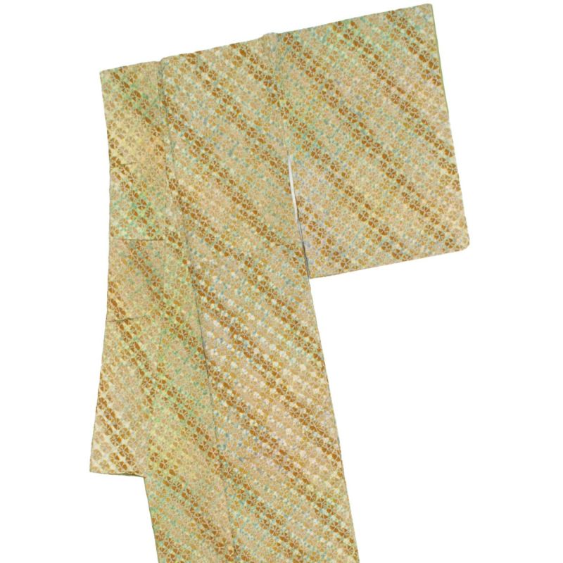 正絹 総絞り 小紋 黒(ほのかな黒藍含む黒地)×アイボリー 美品 平和屋着物□上質な小紋 総絞り 黒地 正絹 逸品 AAAX8267ph