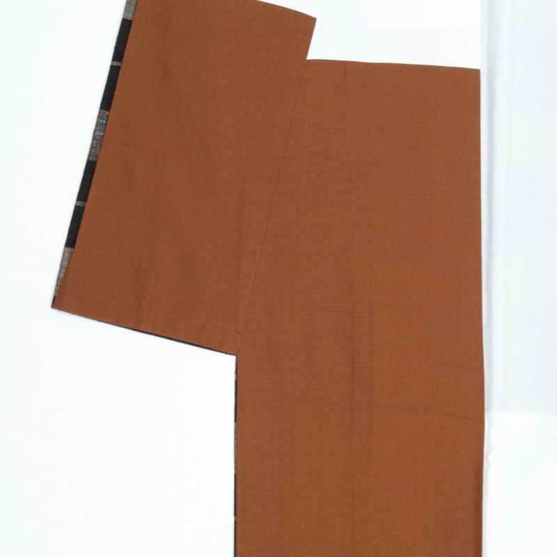 真綿紬 手織り ボーダー柄 鉄黒 残糸織 正絹 袷 身丈：約155cm 裄：約