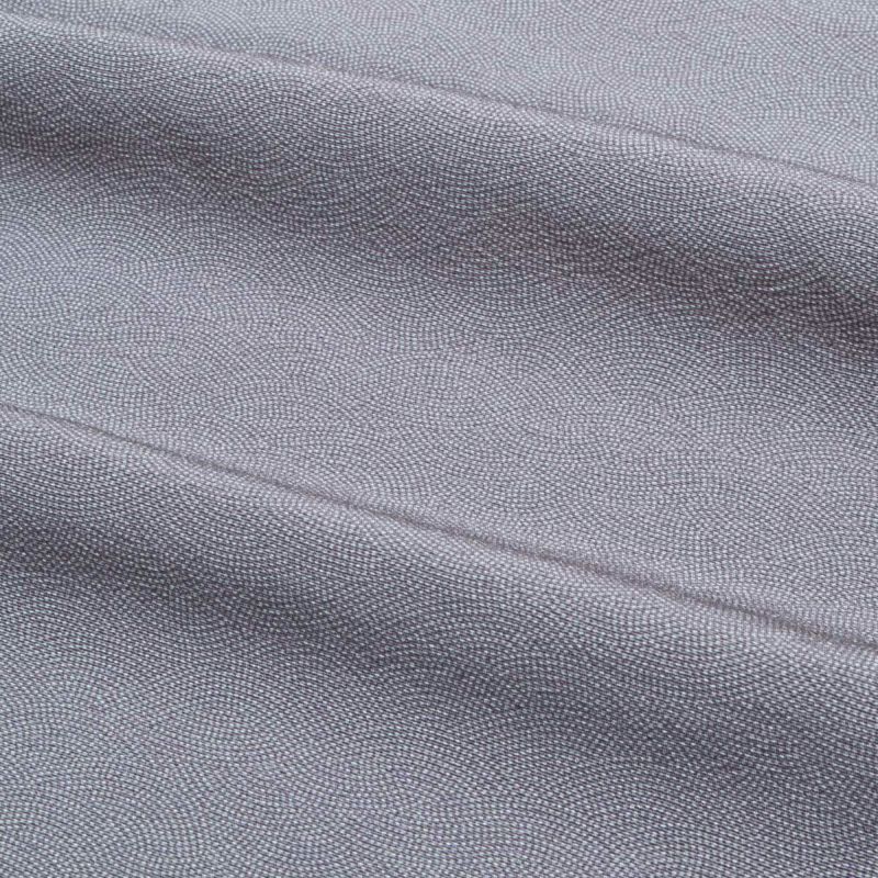 美品】江戸小紋 草木染 極鮫 四海波 鳩羽鼠 灰青 伝統工芸士 服部光擴