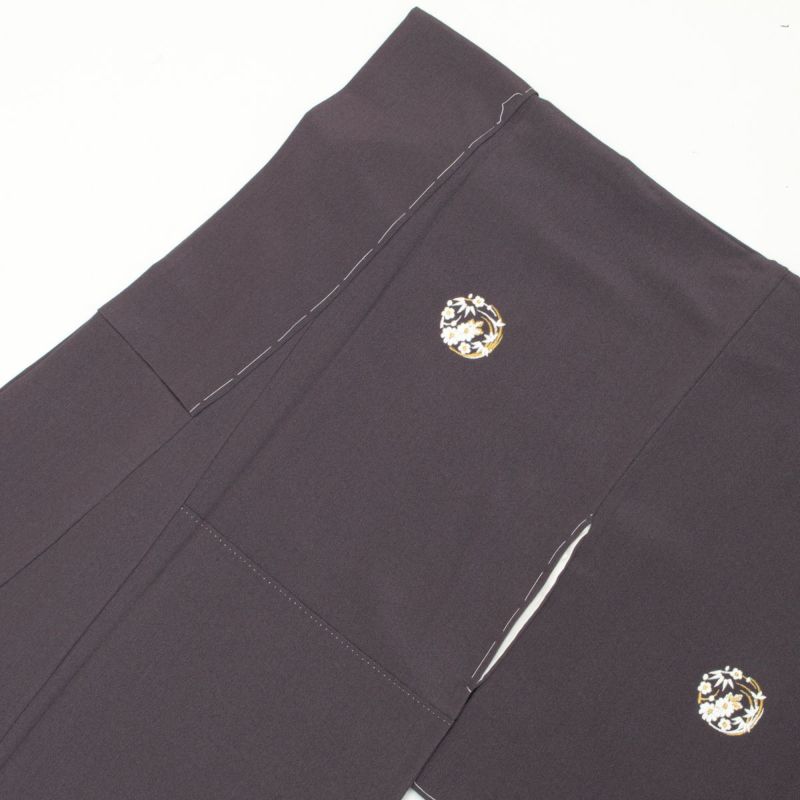 b*o様 付下げ 裄69.5 圧巻の染め 黒地に美しい花 紋なし 正絹 AK-8 美品】訪問着 刺繍 花丸文 黒紅 正絹 袷 身丈：約149cm 裄：約65cm