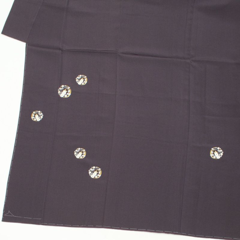 【美品】付下げ訪問着フルセット　縫紋　縮緬　刺繍　花丸文　金糸　正絹　洒落袋帯 袋帯 正絹 京都 西陣 金箔糸 金銀糸 黒地 九百芙蓉 市松菊花文 菊 雪輪