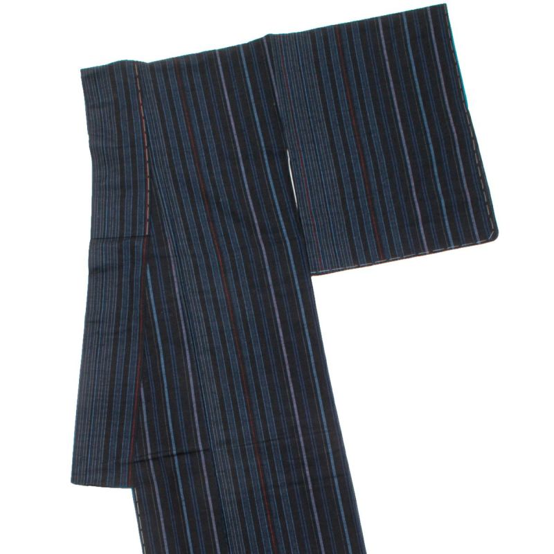 ent・正絹・大島紬・紺系・地紋・花柄・袷・一部仕付け糸付き 正絹・大島紬・紺系・地紋・花柄・袷・一部仕付け糸付き